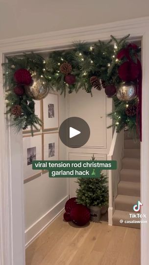 5.7K views · 257 reactions | 🎄Guess who has everything you need to make this viral garland hack? …WE DO!! 🖐 Our tension rods start at 3ft and extend up to 5ft. We have everything... | By The Old General Store | Facebook Tension Rod Garland Ideas, Christmas Tension Rod, Christmas Garland On A Tension Rod, Tension Rod Garland Christmas, Christmas Tension Rod Garland, Tension Rod Christmas Decor, Tension Rod Christmas Garland, Tension Rod Garland, Old Time Christmas Decorations