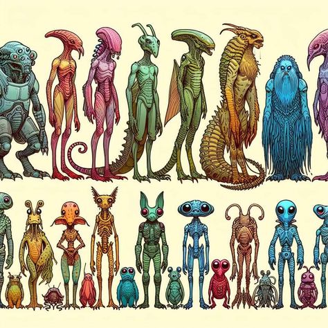 Alien Races Character Design, Alien Romulus, Sf Art, Alien Character, Arte Alien, Alien Concept, Alien Design, Fantasy Beasts, Alien Races