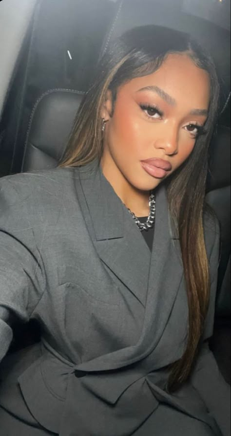 Jodie Woods Makeup, Jordie Woods, Braided Half Up Half Down Hair, Jodie Woods, Natural Glam Makeup, Lip Combos, Makeup For Black Skin, Everyday Makeup Routine, Jordyn Woods