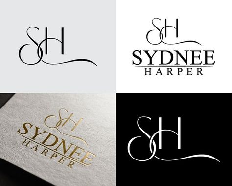 "Sydnee Harper" logo with "sh" typography logo Letter Tattoos On Hand, Hs Logo, Typographic Logo Design, Alphabet Style, Youtube Banner Design, Galaxy Wallpaper Iphone, Sewing Easy Diy, H Logos, Typographic Logo