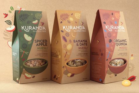 Creative cereal design and illustration by Boxer and Co. Cereal Design, Cereals Packaging Design, Packaging Design Creative, Packaging Design Food, Packaging Creative, Cereal Packaging, Biscuits Packaging, Clever Packaging, Organic Packaging