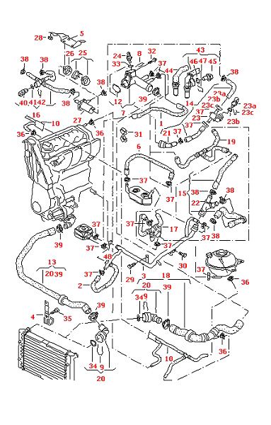 VW Sharan/Seat Alhambra Water Pipe/Hose 06A121065BF Vw Sharan, Seat Alhambra, Vw Polo, Car Mechanic, Volkswagen Bus, Water Pipes, Volkswagen, Repair, Water