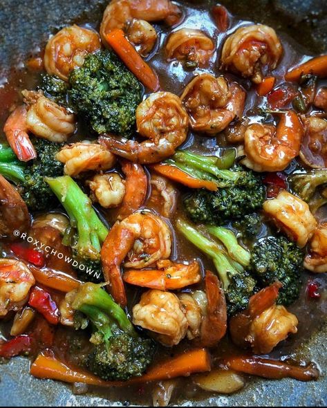 Broccoli Teriyaki, Stir Fry Shrimp Recipes, Teriyaki Shrimp, Teriyaki Stir Fry, Teriyaki Recipe, Steak And Shrimp, Shrimp Stir Fry, Shrimp And Broccoli, Chinese Cooking Recipes