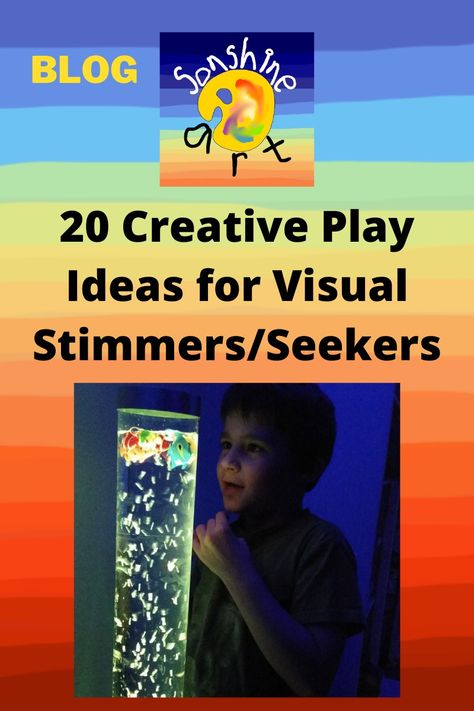 Visual Seeking Activities, Visual Sensory Seeking Activities, Visual Stimming Activity, Visual Stimulation Activities, Visual Sensory Activities, Stimming Sensory Processing, Stimming Art, Visual Stimming, Creative Play Ideas