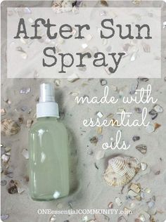 DIY After Sun Spray Made with Essential Oils Rollerball Recipes, Summer Essential Oils, After Sun Spray, Cooling Spray, Summer Room, Diy Deodorant, Diy Essentials, Coconut Oil Uses, Room Sprays