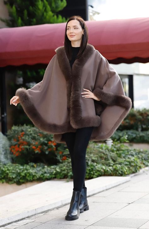 Winter Cape, Full Hand Mehndi, Cashmere Cape, Full Hand Mehndi Designs, Fur Wrap, Hand Mehndi, Womens Jackets, Mehndi Designs For Hands, Dec 7