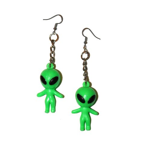 Aliens Guy, Vintage Alien, Alien Earrings, Green Alien, Alien Invasion, Alien Abduction, Beaded Jewelry Designs, Lost In Space, Book Art Diy