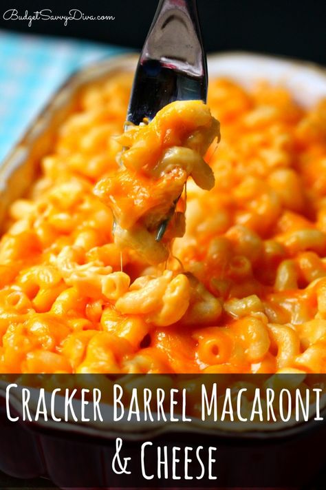 The Best Macaroni and Cheese EVER - comfort food at its best! Cracker Barrel chefs were consulted on this recipe. MUST PIN. MUST MAKE Cracker Barrel Macaroni and Cheese Recipe #recipe #crackerbarrel #macaroniandcheese #budgetsavvydiva via budgetsavvydiva.com Cracker Barrel Mac And Cheese Recipe, Cracker Barrel Recipes, Best Mac N Cheese Recipe, Best Macaroni And Cheese, Macaroni Cheese Recipes, Macaroni And Cheese Recipe, Best Mac And Cheese, Macaroni N Cheese Recipe, Salad Pasta