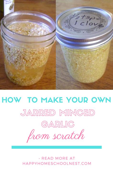 How To Make Minced Garlic, Minced Garlic How To, Minced Garlic Recipes, Preserving Garlic, Night Creatures, Water Bath Canning, Homeschool Board, Budget Recipes, Homemade Spices