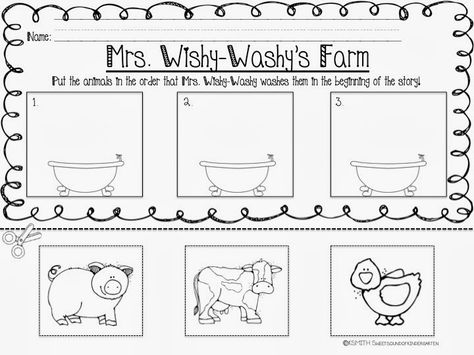 Introducing� my awesome new blog design!! Mrs Wishy Washy Activities, Farm Literacy Activities, Big Book Activities, Mrs Wishy Washy, Farm Unit Study, Farm Kindergarten, Retelling Activities, Spring Theme Preschool, Wishy Washy