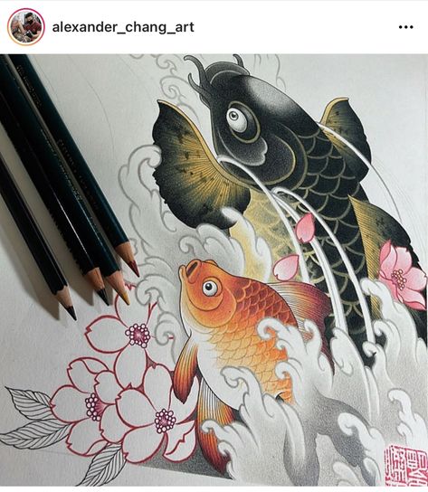 Tattoo Coi Fish, Japanese Koi Fish Tattoo Design, Koi Fish Japanese Tattoo, Koi Fish Japanese Art, Japanese Tattoo Koi, Koi Fish Drawing Tattoo, Pez Koi Tattoo, Koi Fish Tattoo Design, Koi Design