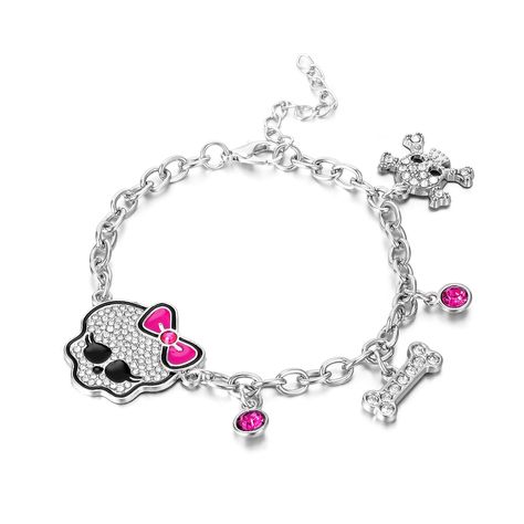 PRICES MAY VARY. Y2K Pink Skull bracelet:This Pink Y2K Bracelet is Cool and Cute. Adjustable Chain:the Link chain was stronger and adjustable,Which Fits for Women. Material: The Charms are Made of Alloy,with Rhinestone and Pink Color Enamel, colorfast, nickel free, lead free and hypoallergenic. Gift: It is a good choice for Women as the birthdays, Christmas, halloween, thanksgiving and easter Gift. After Sales Services :100% Satisfaction and Money Back, 60-Day No-Risk Return Policy. Cute Jewelry From Shein, Mcbling Accessories Png, 2000s Bracelets Aesthetic, Y2k Jewelry Gold, Trashy Y2k Jewelry, Mcbling Necklace, Emo Items, Scenecore Accessories, 2000s Bracelets