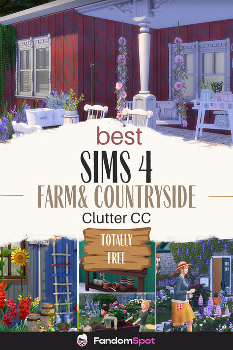 The best way to really sell the idea of a quaint farmlife is to have endless amounts of clutter. And this list offers loads of CC clutter for your farming life. Ts4 Farmhouse Cc, Sims 4 Farming Mod, Off The Grid Cc Sims 4, Sims 4 Farming Cc, Sims 4 Homestead Cc, Sims 4 Farm Cc, Sims Farm, Sims 4 Farm, Sims 4 Farmhouse