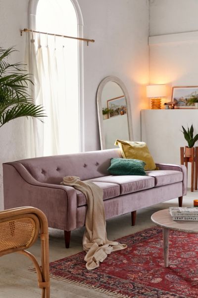 Blush Furniture, Deco Living, Apartment Stuff, Yellow Sofa, Interior Design Books, Interior Design Software, Velvet Couch, Salon Interior Design, House Book