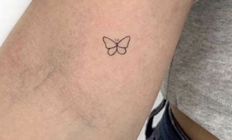 Simple Butterfly Stick N Poke, Stick And Poke Butterfly Tattoo, Stick N Poke Butterfly, Butterfly Stick And Poke Tattoo, Butterfly Stick N Poke, Tiny Cute Tattoos For Women, Stick And Poke Butterfly, Butterfly Stick And Poke, Simple Stick And Poke Tattoo