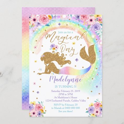 Mermaid Party Invitations, Mermaid Invitation, Rainbow Invitations, Silver Invitation, Rainbow Mermaid, Mermaid Invitations, Mermaid Birthday Invitations, Rainbow Birthday Party, Silver Mermaid