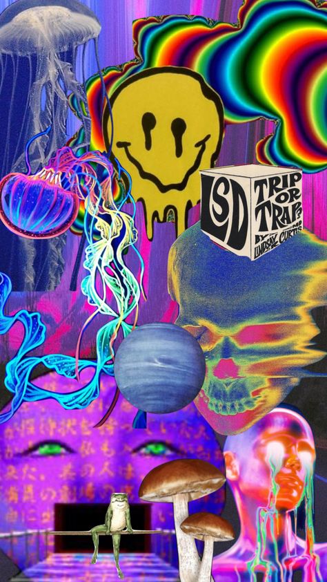 Tripping Aesthetic, Lsd Wallpapers, Lsd Visuals, Acid Trips Visuals, Lsd Aesthetic, Trip Moodboard, Hamster Pics, Hippy Art, Lsd Art