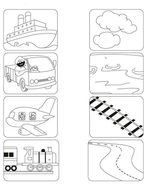 Vehicle Worksheet Preschool, Mode Of Transport Worksheet, Vehicles Worksheets Kindergarten, Transportation Worksheet Kindergarten, Vehicles Activity For Preschool, Transportation Worksheets Preschool, Transport Activities For Preschool, Transportation Worksheets For Kids, Vehicles Preschool Activities