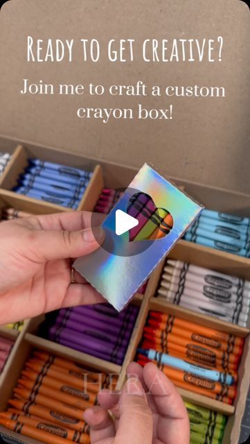 HERA Signature Designs on Instagram: "Watch as I turn simple supplies into a custom crayon box! Follow along for tips and tricks to make your own. Don’t forget to share your creations!

Template box on my website link in bio 

You find the @crayola_canada on my amazon frontstore link in bio.

#custompartydecor#shark#sharkparty#sharkthemeparty" Template Box, Diy Crayons, Crayon Holder, Crayon Box, Website Link, Signature Design, My Website, Tips And Tricks, Crayon