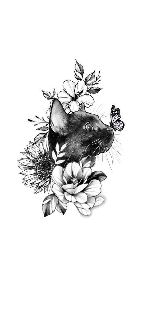 #Animal_Tattoos_Hearts #Animal_Head_Tattoos #Side_Hip_Tattoos_Animal #Harry_Potter_Tattoos_Animal #Horoscope_Animal_Tattoos #Hawaii_Animal_Tattoos #Animal_Tattoos_For_Women_Half_Sleeves_Ideas #Animal_Tattoos_Ideas #Animal_Tattoos_Inner_Bicep #Animal_Tattoos_Ideas_For_Men #Animal_Tattoos_Inner_Arm #Animal_Tattoos_Illustrations #Animal_Lover_Inspired_Tattoos #Intricate_Animal_Tattoos #Animal_Love_Tattoos_Ideas #Animal_Illustration_Tattoos #Illustrative_Animal_Tattoos Late Mother Tattoo, Cat And Floral Tattoo, Cat Floral Tattoo Designs, Cat Face With Flowers Tattoo, Animal And Flower Tattoos For Women, Animal Arm Sleeve Tattoos For Women, Black Cat With Flowers Tattoo, Black Cat Flowers Tattoo, Floral Panther Tattoo