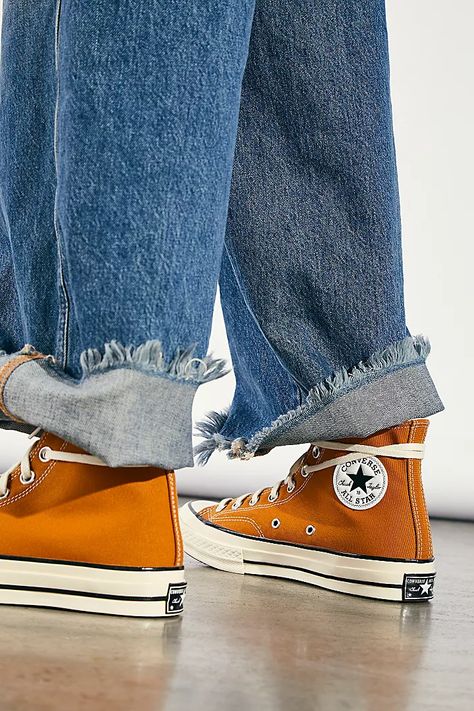 Chuck 70 Recycled Canvas Hi-Top Sneakers | Free People Shoes Boots Heels, Heels Sneakers, Recycled Canvas, Boots Heels, Chuck 70, Hi Top, Boho Clothing, Converse Shoes, Sandals Heels