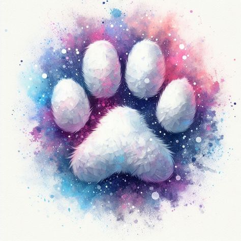 Dog Paw Art, Paw Wallpaper, Dogs Paws, Paw Print Art, Paw Art, Bunny Tattoos, Very Cute Puppies, Spirit Animal Art, Wild Animals Pictures