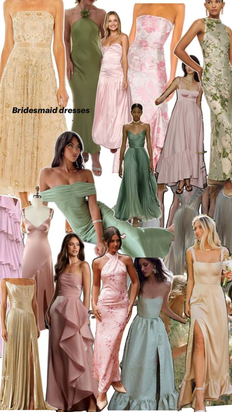 Pale pinks, greens & champagnes Bridesmaid Color Scheme, Bridesmaid Color, Bridesmaid Colors, Pink Wedding, Pale Pink, Color Scheme, Color Schemes, Pink, Color