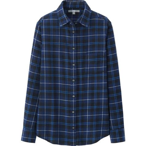 UNIQLO Women Flannel Check Long Sleeve Shirt (35 AUD) ❤ liked on Polyvore featuring tops, shirts, flannels, blouses, plaid flannel shirt, plaid shirt, long sleeve shirts, plaid button down shirt and long sleeve plaid shirts Blue Checkered Shirt, Women Flannel, Blue Flannel Shirt, Lined Flannel Shirt, Flannel Shirt Dress, Uniqlo Tops, Blue Button Up Shirt, Womens Flannel Shirt, Plaid Shirts