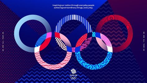 Team Gb Olympics, Branding Pattern, Sports Branding, Olympic Logo, Team Slogans, Series Poster, Pattern Poster, Team Gb, Paris Olympics