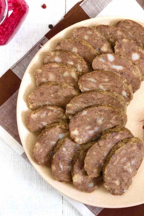 Braunschweiger (Liver Sausage) - IzzyCooking Liver Sausage Recipes, Braunschweiger Recipes, Liver Sausage, German Breakfast, Liverwurst, Swiss Food, Home Made Sausage, Appetizers Table, Meat Sandwich