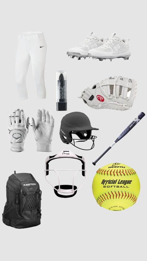 #softball4life #softball School Sports Outfits, Custom Softball Gloves, Softball Cheer, Softball Outfits, Softball Equipment, Softball Catcher, Softball Gloves, Girls Softball, Cute Fit