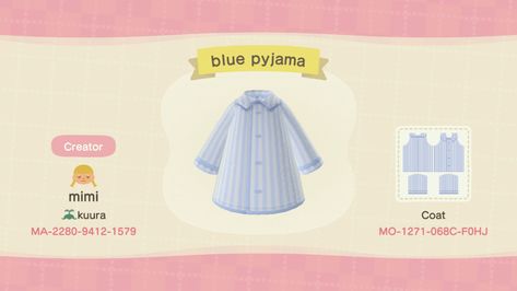 #animalcrossing #animalcrossingnewhorizons #newhorizons #acnh Acnh Pajamas Code, Animal Crossing Pajamas Code, Acnh Pajama Codes, Acnh Pajama Design, Animal Crossing Pjs Design, Animale Crossing, Acnh Fashion, Sleep Outfit, Animal Crossing Amiibo Cards