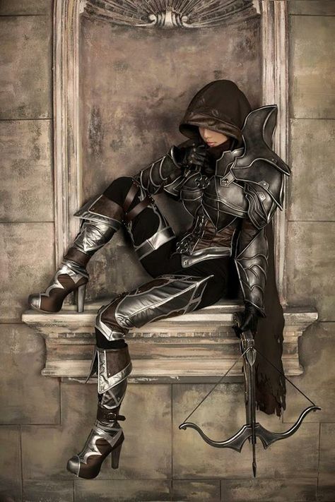 Oh cummon, high heels are so impractical *sigh*... but this armor looks like it might otherwise work. Charaaaccterr maatteriaal!! Game Cosplay, Rp Ideas, Dnd Stuff, Armadura Medieval, Kunst Inspiration, Demon Hunter, Gothic Steampunk, Geek Girls, Armors