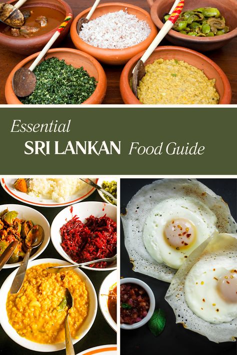 Your essential guide to Sri Lankan food. Discover 25 dishes that highlight the country's diverse culinary heritage and vibrant ingredients. Sri Lanka Food Recipes, Sri Lankan Food, Authentic Sri Lankan Recipes, Sri Lankan Breakfast, Sri Lanka Street Food, Sri Lanka Trincomalee, Sri Lankan Recipes, Leafy Vegetables, Lentil Curry