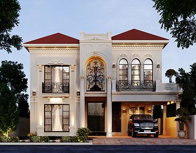 Home Front Wall Design, Spanish House Design, Italian Style House, Modern House Front Elevation, House Front Elevation Design, Tata Nexon, House Front Elevation, Sloping Roof, Front Wall Design