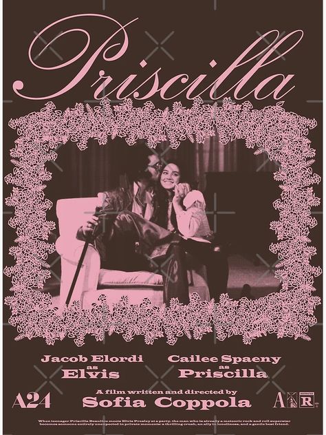 Priscilla Movie Poster, Priscilla Poster, The King Poster, Priscilla Movie, Elvis And Priscilla, Priscilla Presley, Sofia Coppola, Dream Room, The King