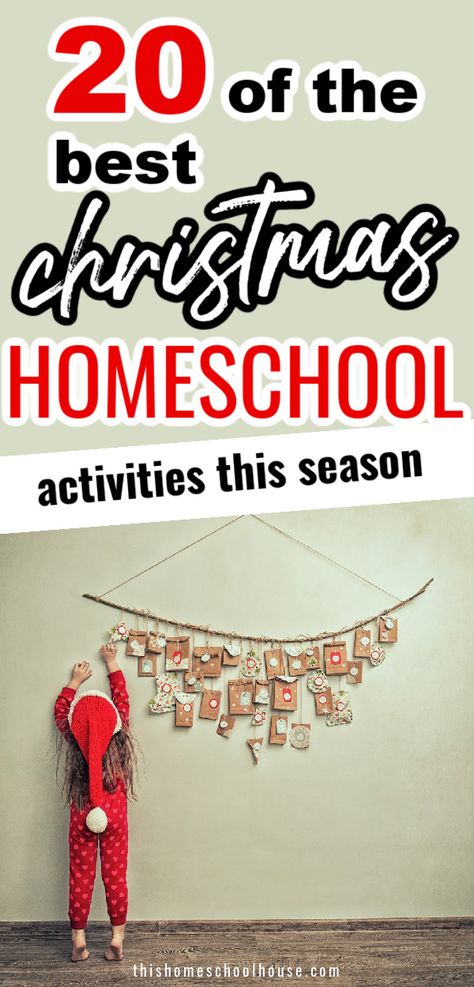 Christmas School Activities For Kids, December Homeschool Activities, Homeschool Co-op Christmas Party, Daily Christmas Activities For Kids, Christian Christmas Homeschool, Homeschool Christmas Crafts, Homeschool Christmas Party, Christmas School Homeschool, Homeschool Christmas Unit