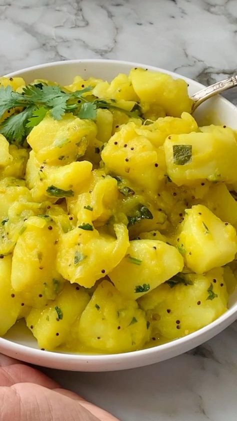 Instant Pot Batata Bhaji | Indian Spiced Potatoes in 2022 | Indian food recipes, Indian food recipes vegetarian, Delicious healthy recipes Batata Bhaji, Vegetarian Instant Pot Recipes, Food Recipes Indian, Food Recipes Vegetarian, Spiced Potatoes, Recipes Indian Food, Indian Veg Recipes, Spicy Snacks Recipes, Breakfast Recipes Indian