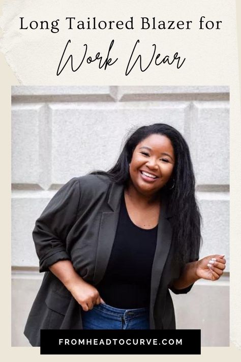 Plus size blazers for corporate work wear. Plus size work outfit, plus size blazers, plus size work wear, ELOQUII Styling Black Blazer Plus Size, Styling Black Blazer, Work Outfit Plus Size, Work Wear Plus Size, Plus Size Work Wear, Plus Size Blazers, Blazer Plus Size, Outfit Plus Size, Plus Size Work