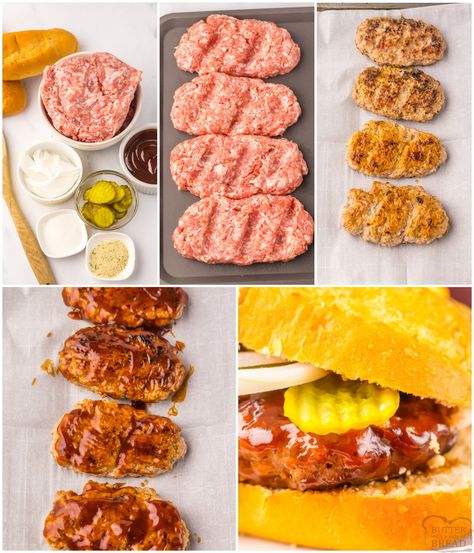 COPYCAT MC RIB SANDWICH - Butter with a Side of Bread Mcrib Sandwich, Bbq Pork Sandwiches, Rib Sandwich, Smoked Meatloaf, Homemade Bread Recipes Easy, Single Serving Recipes, Ham And Bean Soup, Slow Cooker Beef Stew, Chicken Tender Recipes