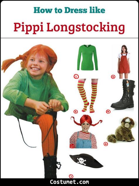 Diy Pippi Longstocking Costume, Pippi Long Stocking Costume, Pippi Longstocking Costume Woman Diy, Pipi Long Stocking Costume, Pippy Long Stocking Costume, Lil Ceasers, Pippi Longstocking Halloween Costume, Pippi Longstocking Costume, Pippi Longstocking Costumes