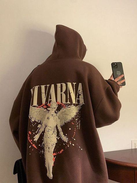 Vintage Nirvana Hoodie - Retro Sweatshirt Nirvana Hoodie, Couple Korean, Streetwear For Men, Clothes Streetwear, Men Hoodies, Retro Sweater, Retro Sweatshirts, Winter Print, Autumn Clothes