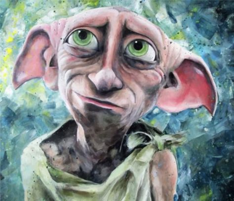 Harry Potter Art Drawings, Harry Potter Painting, Masterpieces Painting, Dobby Harry Potter, Acrylic Painting Inspiration, Harry Potter Illustrations, Images Harry Potter, Harry Potter Artwork, Harry Potter Drawings