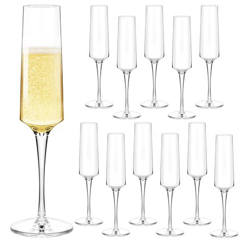 PRICES MAY VARY. Set of 12:The set includes 12 plastic champagne flutes,making it convenient for hosting gatherings with family and friends;Ensure everyone has a stylish glass,making it good for wedding,party or anniversary Capacity:Champagne flutes capacity is 6 ounces,these glasses are easy to clean and preservation,suitable for daily use without the hassle of delicate care Material:Crafted from acrylic,these champagne glasses ensure a crystal-clear view;These flutes are designed to enhance th Glasses For Wedding, Plastic Champagne Glasses, Plastic Champagne Flutes, Bar Glassware, Diamond Anniversary, Cricut Projects Vinyl, Champagne Glasses, Champagne Flutes, Flutes