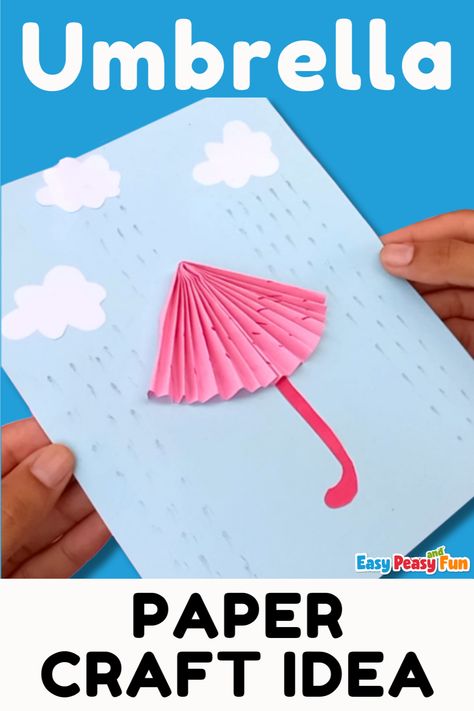 Make crafting a breeze with our Fan Folded Paper Umbrella Craft! Perfect for spring crafts for kids, this easy paper craft will surely bring smiles and creativity to your home. Dive into the world of fan-folded umbrellas and rainy day crafts watch as your child's imagination soars! Paper Umbrella Craft, Diy Paper Umbrella, Crab Crafts, Umbrella Craft, Mummy Crafts, Paper Umbrella, Turtle Crafts, Ladybug Crafts, Creative Kids Crafts