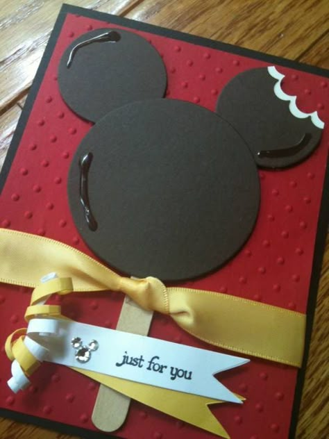 Mickey Ice Cream by pixiedustmom - Cards and Paper Crafts at Splitcoaststampers Mickey Ice Cream, Bar Card, Disney Cards, Disney Scrapbooking Layouts, Disney Scrapbook Pages, Disney Memories, Mickey Y Minnie, Mickey Mouse Party, Cricut Cards