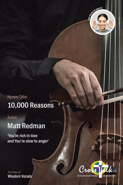 ‘You’re rich in love and You’re slow to anger’ 10,000 Reasons (Bless the Lord) - Matt Redman (Best Worship Song Ever) (with Lyrics) #WisdomVocals #music for teens and adults, a new #Hymn to add to your music list #Click and #Listen 10000 Reasons, Rich In Love, 10 000 Reasons, Best Worship Songs, Music List, Slow To Anger, Bless The Lord, Worship Songs, Christian Cross