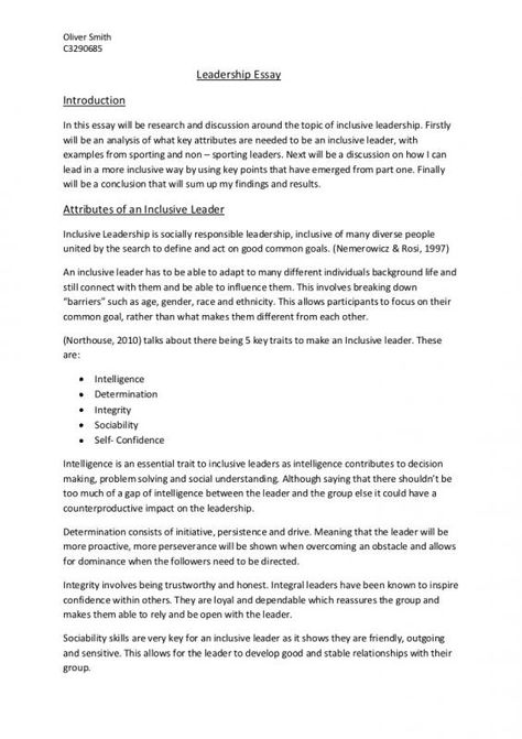 leadership essay example Leadership Essay, Leadership Women, Scholarship Essay Examples, Leadership Examples, Leadership Styles, Application Essay, Works Cited, Good Introduction, School Essay