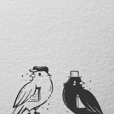 Rachael on Instagram: "Such well read gentleman 📖  • • • #crow #matching #ink #inkwork #inkdrawing #pen #penwork #pendrawing #illustration #illustrationartists #art #pigmamicron #handdrawn #handsketch #lafayette #louisiana #gentleman" Matching Crow Tattoos, Crisp Ink, Lafayette Louisiana, Crow Tattoo, Well Read, Hand Sketch, Feminine Tattoos, Illustration Artists, Pen Drawing