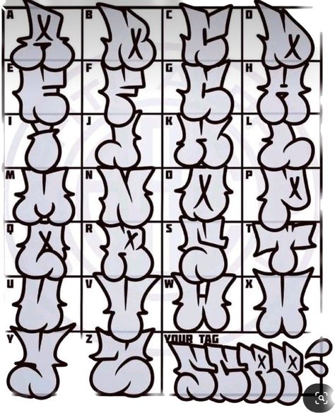 Drawing Graffiti Letters Style, Tag Add Ons Graffiti, Graffiti Art Letters Alphabet, Graffiti Style Art Ideas, Graffiti Add Ons, Graffiti Background Ideas, Graffiti Block Letters, Graffiti Outline, Grafitti Letters Design